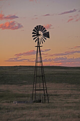 Wyoming Windmills at sunset
