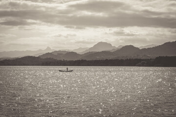 Fototapeta premium fisherman - bw