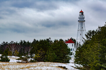 559-88 Rawley's Point Lighthouse in Winter