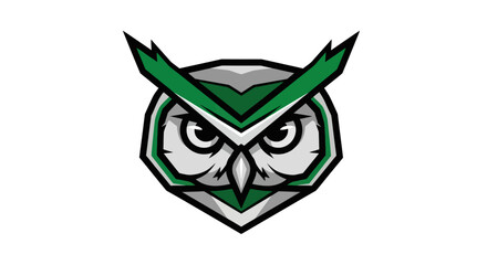 Stylized owl illustration on white background