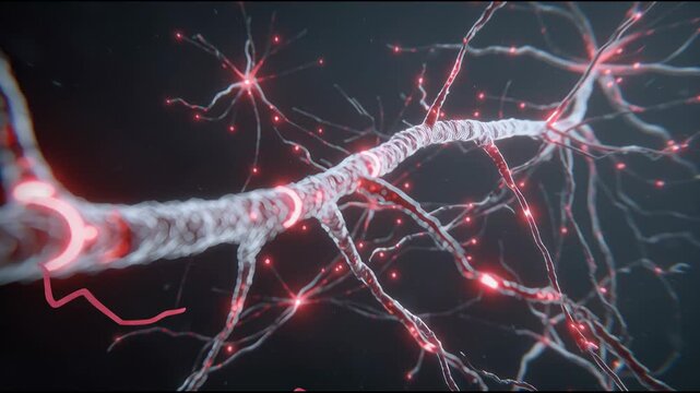 System Crash Concept With Human Neural Connections Highlighted in a Digital Environment at a Specific Moment in Time
