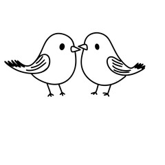 two Bird pair outline