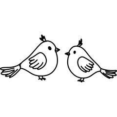 two birds on a branch