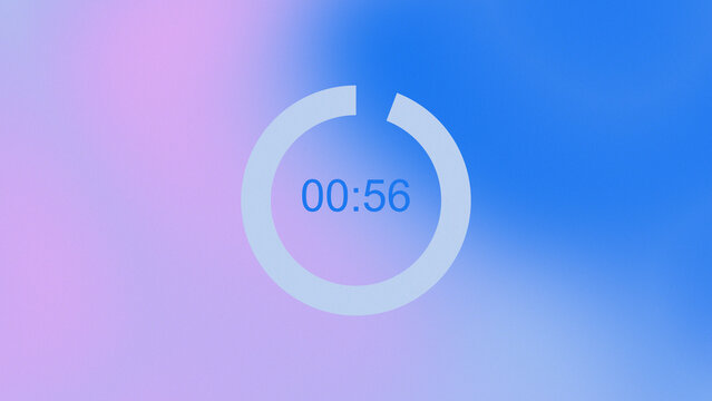 Abstract Countdown Timer Motion Background &ndash; 59 Seconds Seamless Loop, Multi Format