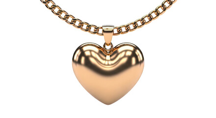 Gold Heart Pendant Necklace