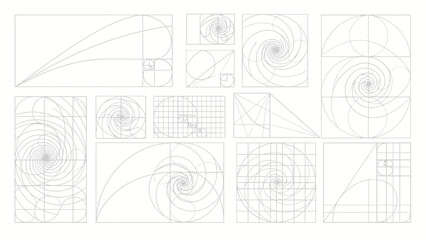 golden ratio spiral, mathematical design, geometric pattern, abstract art