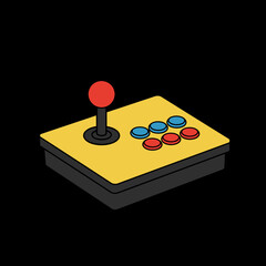 Retro Arcade Game Controller Illustration. © muh