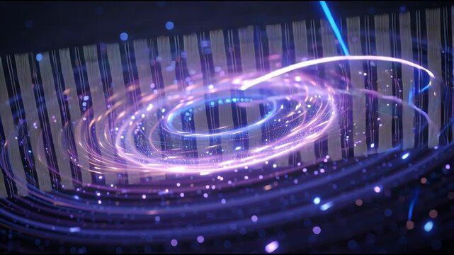 Exploring Concepts of Quantum Computing and Cryptography Through Visual Representations of Swirling Patterns in Space