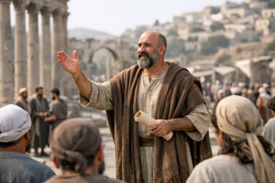 Paul preaching gospel across ancient cities, mission and movement