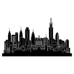 Obraz premium Chicago city skyline silhouette