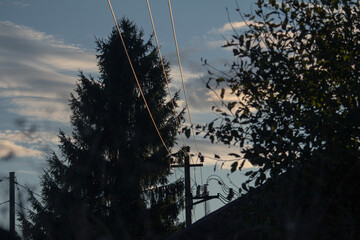 sunset in the mountains in Russia