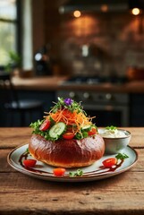 A sophisticated image of delicious food.