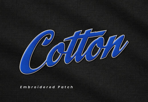 Fabric Patch Text Effect