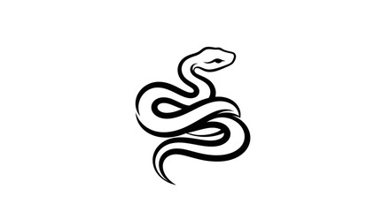Obraz premium Stylized snake illustration on white background