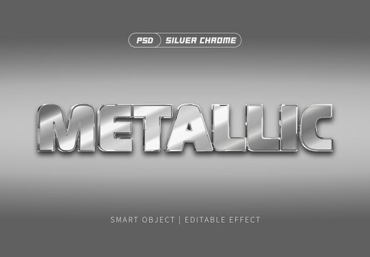 Silver Chrome Text Effect