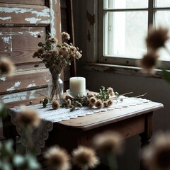
Sophisticated image in rustic minimalist style.