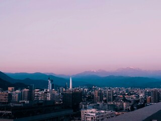 Obraz premium Santiago at dusk