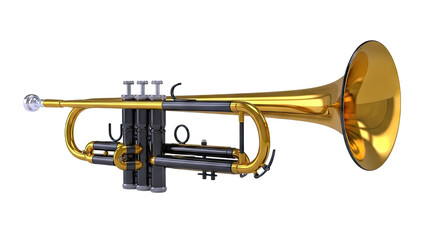 Fototapeta premium Gold and Black Trumpet