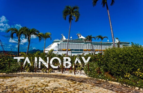 Cruise Ship Docked at Taino Bay Port, Puerto Plata