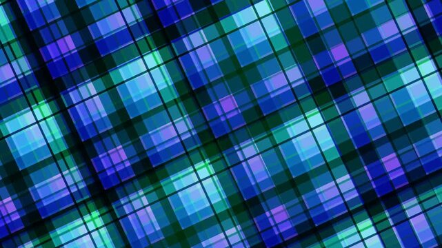 Blue Plaid Pattern Fabric Texture Background.