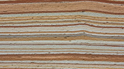 Vibrant layered rock formation with colorful horizontal strata