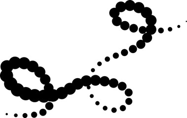 Bold dotted wave line shapes set