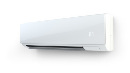 Air conditioner isolated on white, 3D illustration 