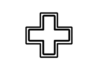 Obraz premium A sleek cross symbol evokes simplicity and elegance, perfect for branding or spiritual content.