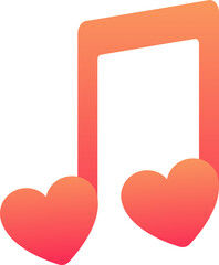 Heart Music Note Icon