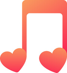 Heart Music Note Icon