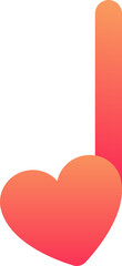 Heart Music Note Icon