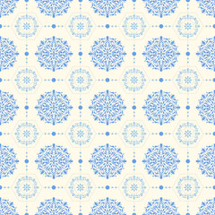 Abstract Floral Ornament Seamless Pattern