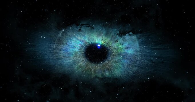 open eye in space
