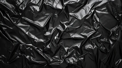 Abstract Black Shiny Fabric Texture Background.