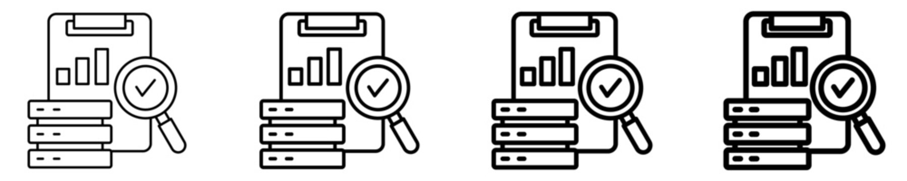 Big Data Analytics  Icon Set Different Style Collection