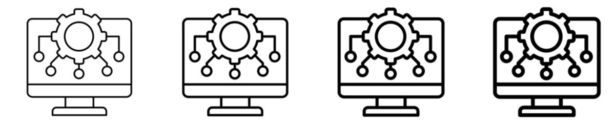 Digital Integration  Icon Set Different Style Collection