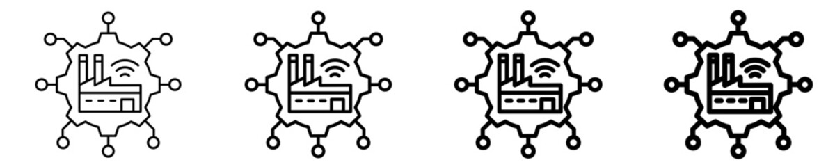 Smart Technology Integration  Icon Set Different Style Collection