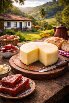 Queijo colonial com goiabada e p&atilde;o
