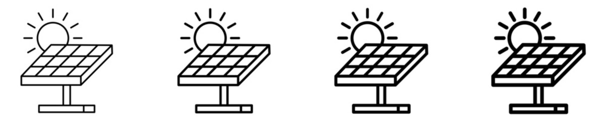 Solar Panel Icon Set Different Style Collection © ArtMatrix Studio