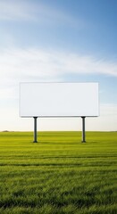 Blank Billboard in Green Field 2.