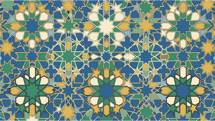Intricate Islamic Geometric Pattern Background for Interior Design & Decor