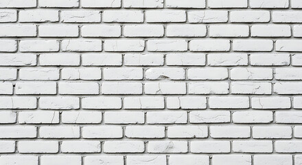 Fototapeta premium Clean white brick wall texture featuring industrial masonry construction with rustic mortar joints and weathered ceramic blocks for architectural background design or vintage interior pattern.