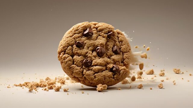 Exploding Chocolate Chip Cookie in Slow Motion