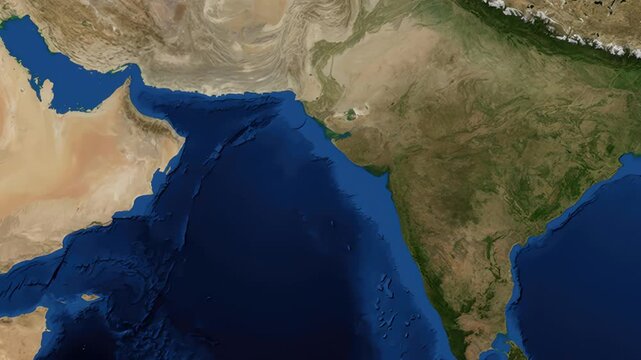 Satellite Zoom Animation From World Map To Surat Gujarat India