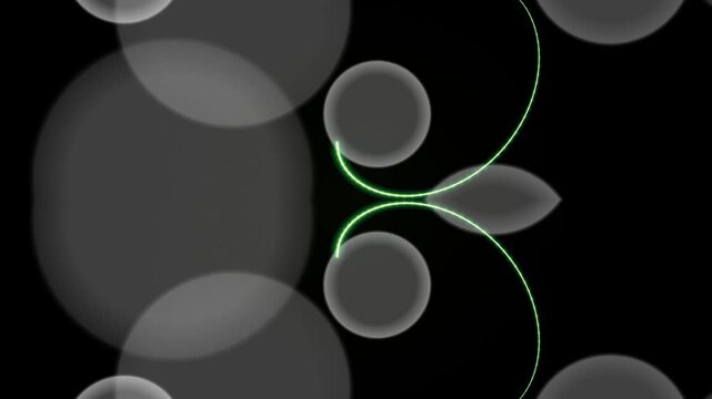 Abstract Shapes and Lines Dancing Across a Dark Canvas in a Mesmerizing Video Display