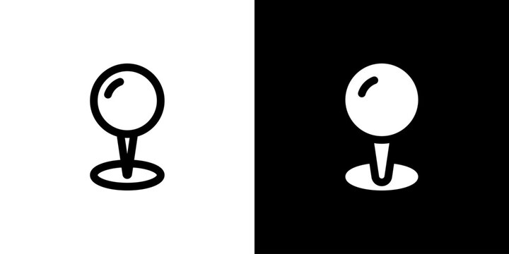 Marker icon concept with flat Black White Background. Vector illustration.