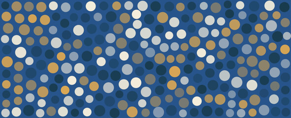 Abstract Circle Pattern on Blue Background.