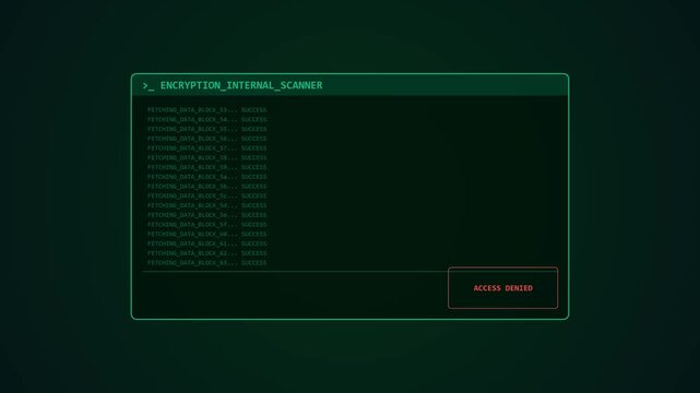 Digital screen displaying computer code with a button labeled 'Restore Backup'