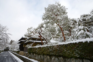 雪の南禅寺界隈　野村美術館　京都市左京区南禅寺下河原町