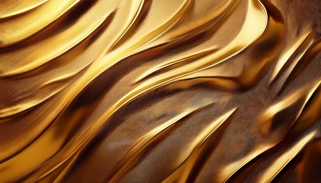 Texture Luxueuse En Feuille D Or Ultra Realiste